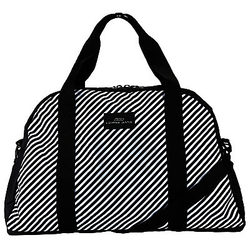 Lorna Jane Stripe Gym Bag, Black/White